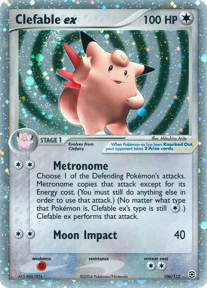 Clefable ex #106 EX FireRed & LeafGreen Pokemon card