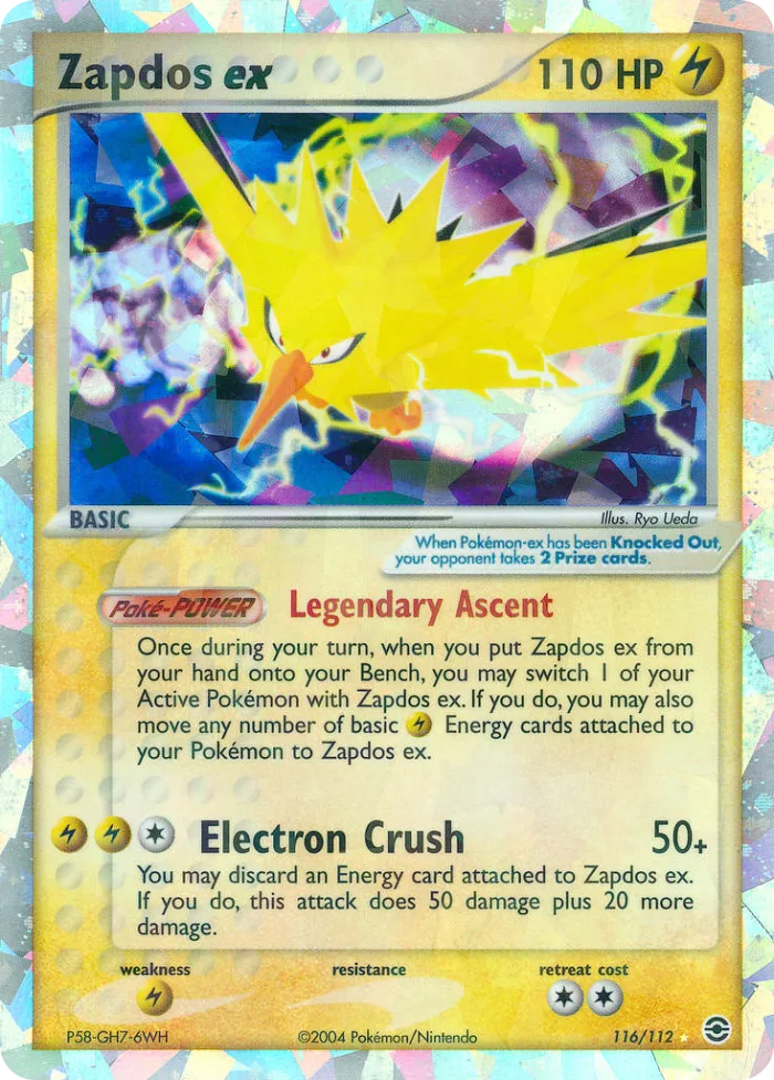 Zapdos ex #116 EX FireRed & LeafGreen Pokemon card