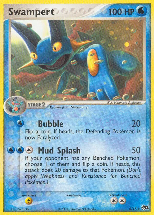 Swampert #5 POP Series 1 Pokemon card