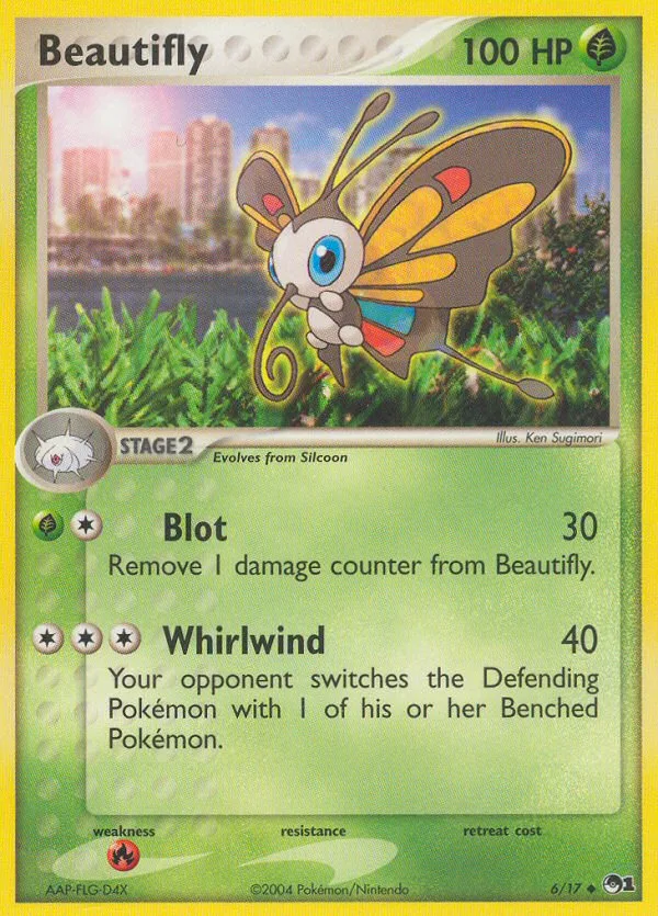 Beautifly #6 POP Series 1 Pokemon card