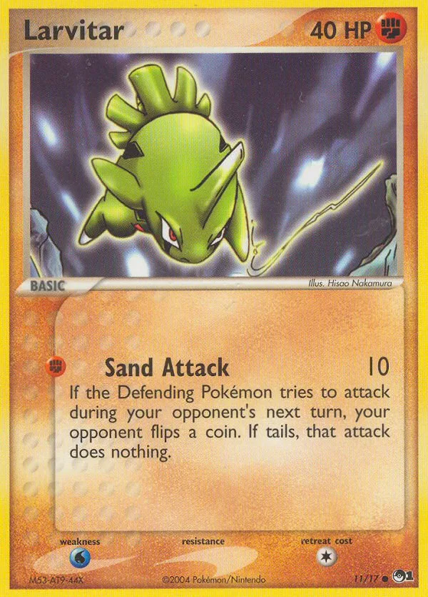 Larvitar #11 POP Series 1 Pokemon card