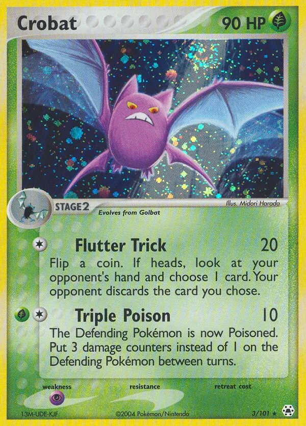 Crobat #3 EX Hidden Legends Pokemon card