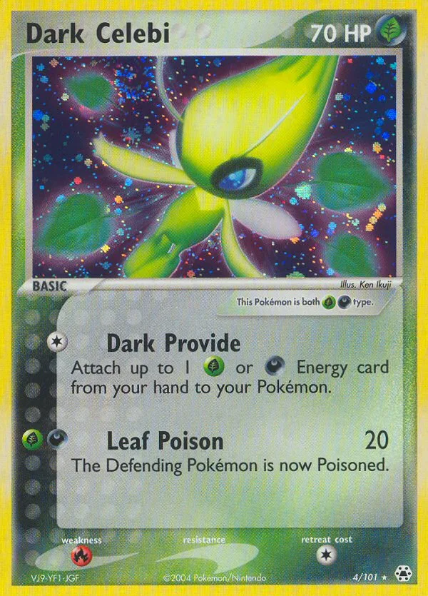 Dark Celebi #4 EX Hidden Legends Pokemon card