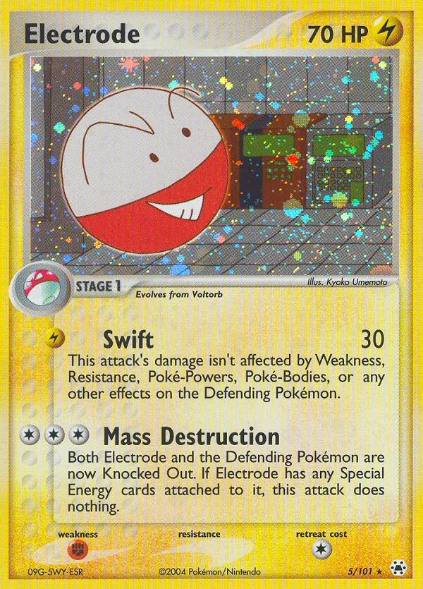 Electrode #5 EX Hidden Legends Pokemon card