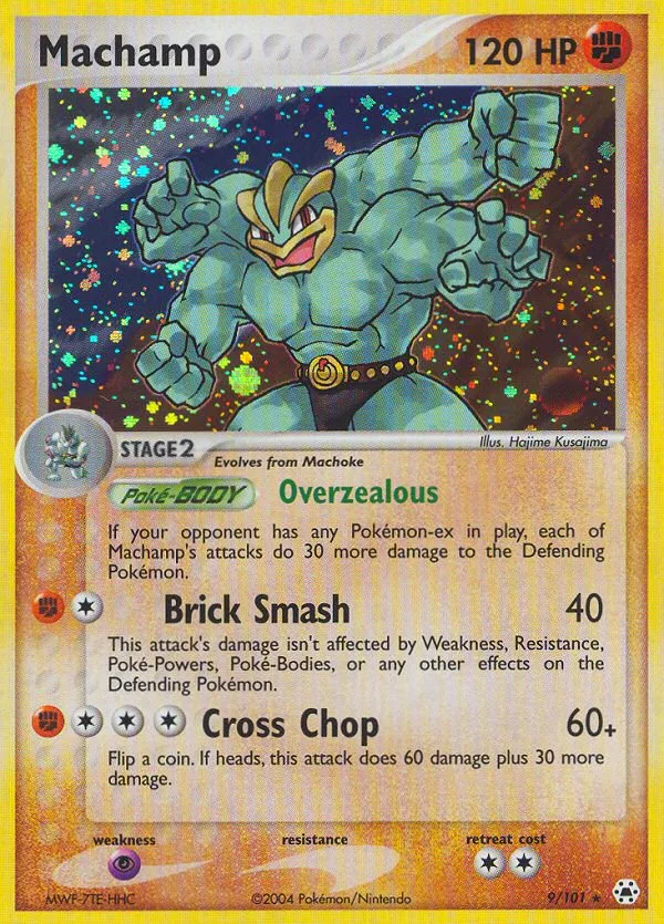 Machamp #9 EX Hidden Legends Pokemon card