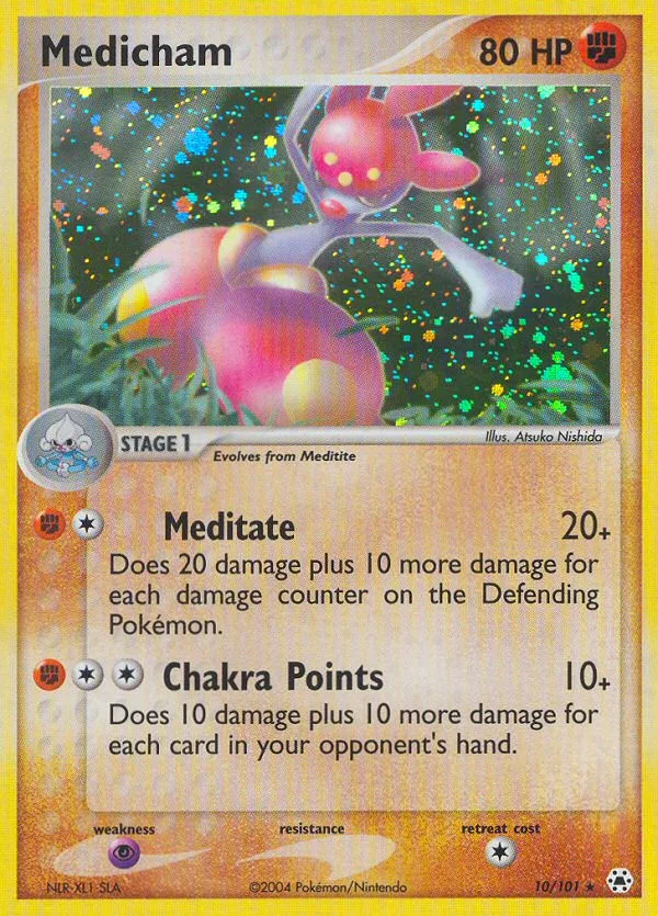 Medicham #10 EX Hidden Legends Pokemon card