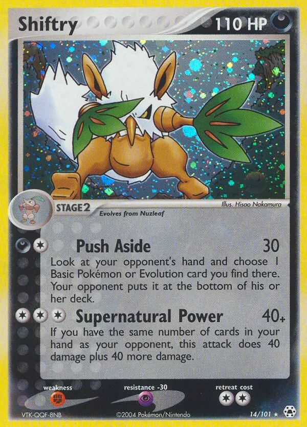Shiftry #14 EX Hidden Legends Pokemon card