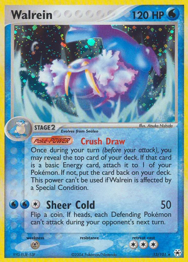 Walrein #15 EX Hidden Legends Pokemon card