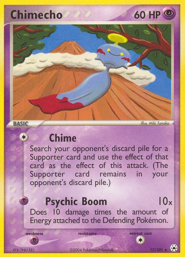 Chimecho #17 EX Hidden Legends Pokemon card