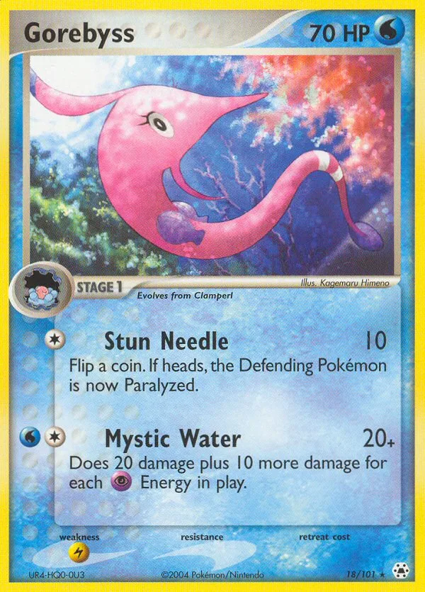 Gorebyss #18 EX Hidden Legends Pokemon card