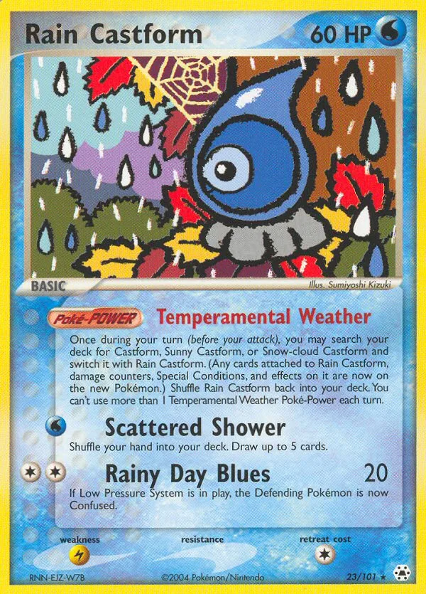 Rain Castform #23 EX Hidden Legends Pokemon card