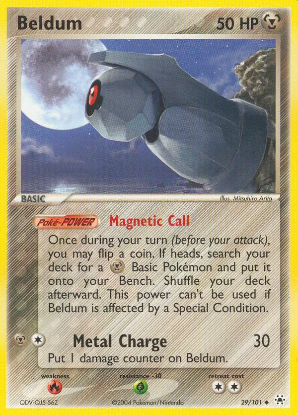 Beldum #29 EX Hidden Legends Pokemon card