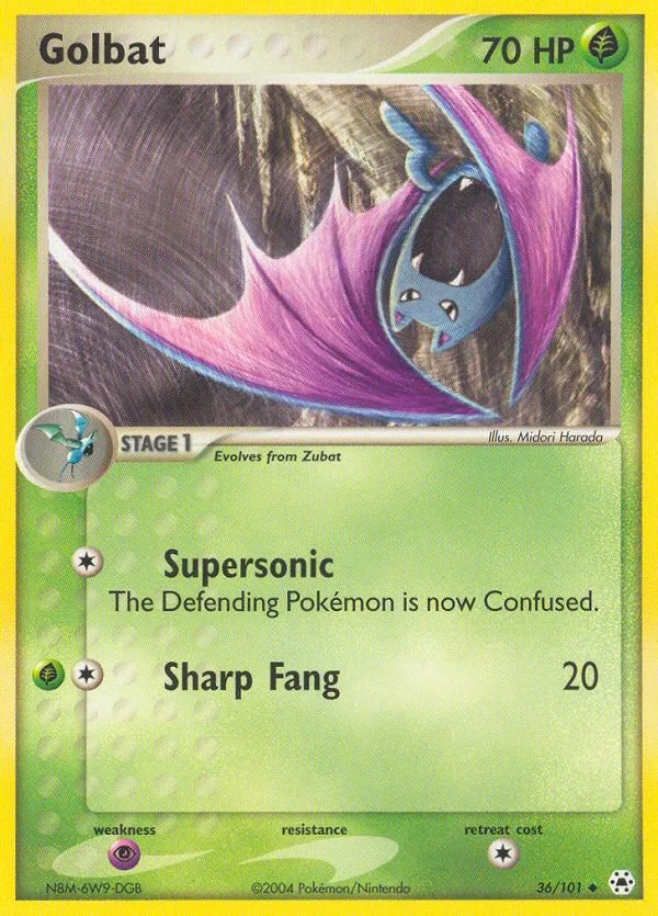 Golbat #36 EX Hidden Legends Pokemon card