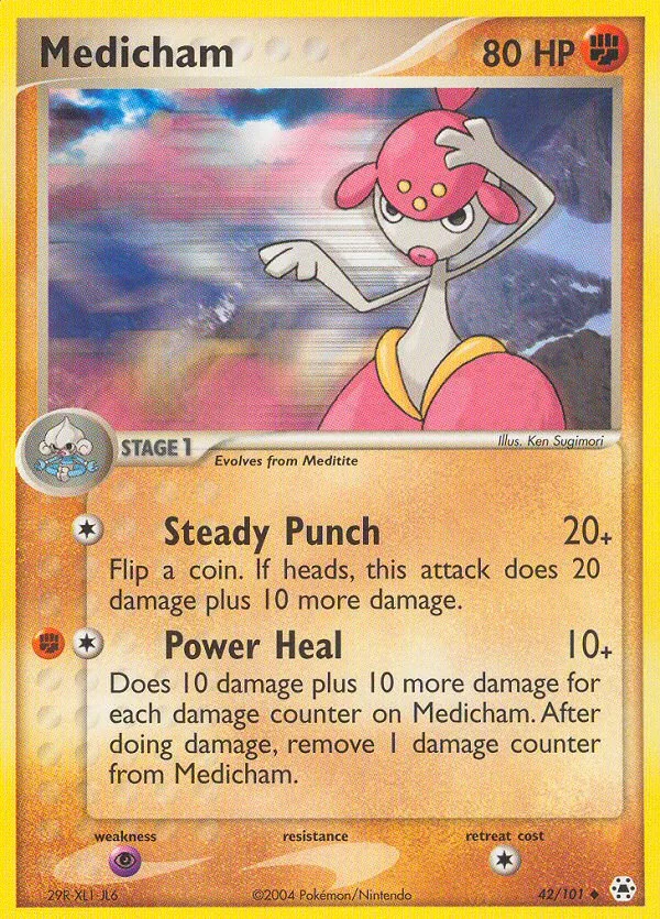 Medicham #42 EX Hidden Legends Pokemon card