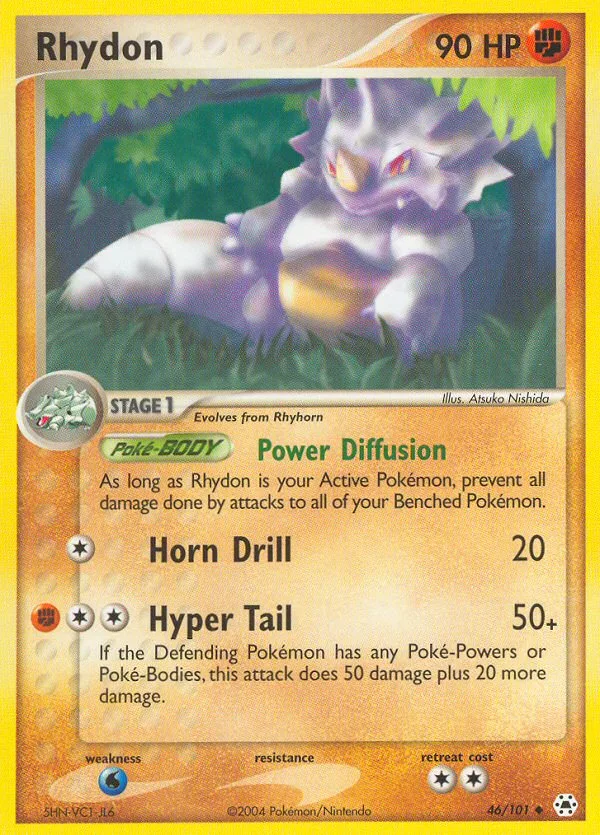 Rhydon EX Hidden Legends card