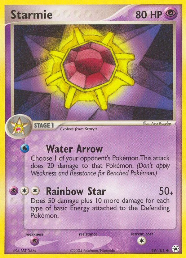 Starmie EX Hidden Legends card