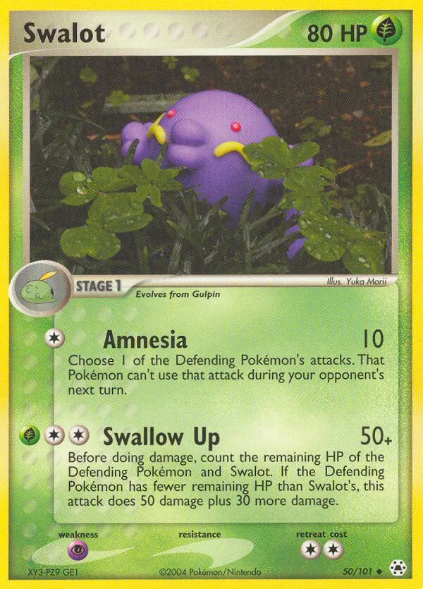 Swalot #50 EX Hidden Legends Pokemon card
