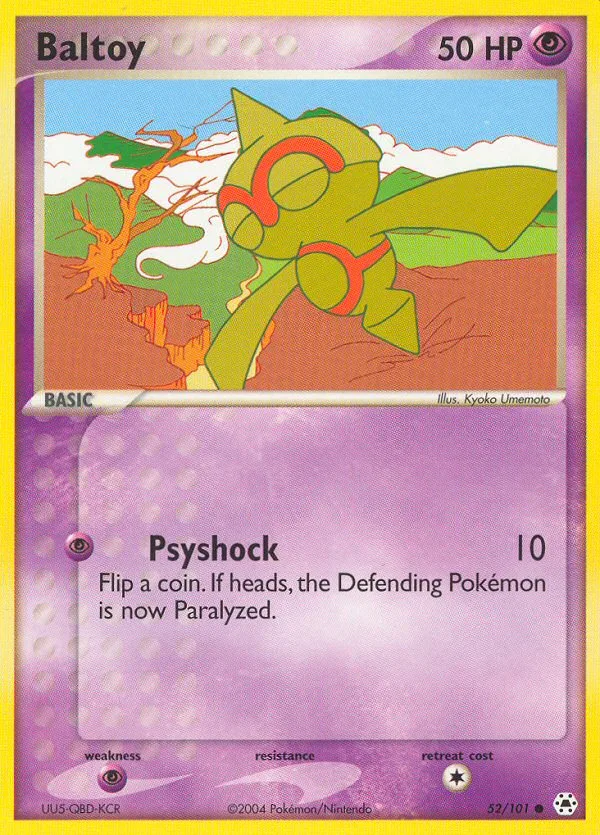 Baltoy EX Hidden Legends card