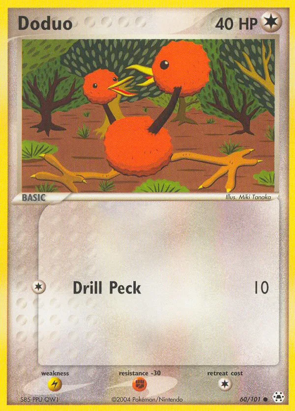 Doduo #60 EX Hidden Legends Pokemon card