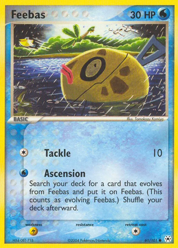 Feebas #61 EX Hidden Legends Pokemon card