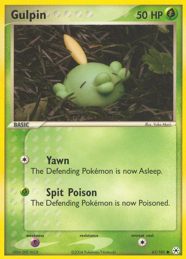 Gulpin #62 EX Hidden Legends Pokemon card