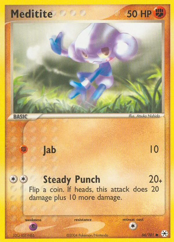 Meditite EX Hidden Legends card