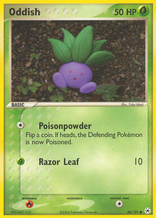 Oddish #68 EX Hidden Legends Pokemon card