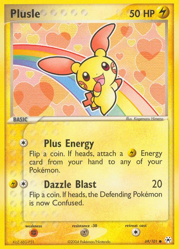 Plusle #69 EX Hidden Legends Pokemon card