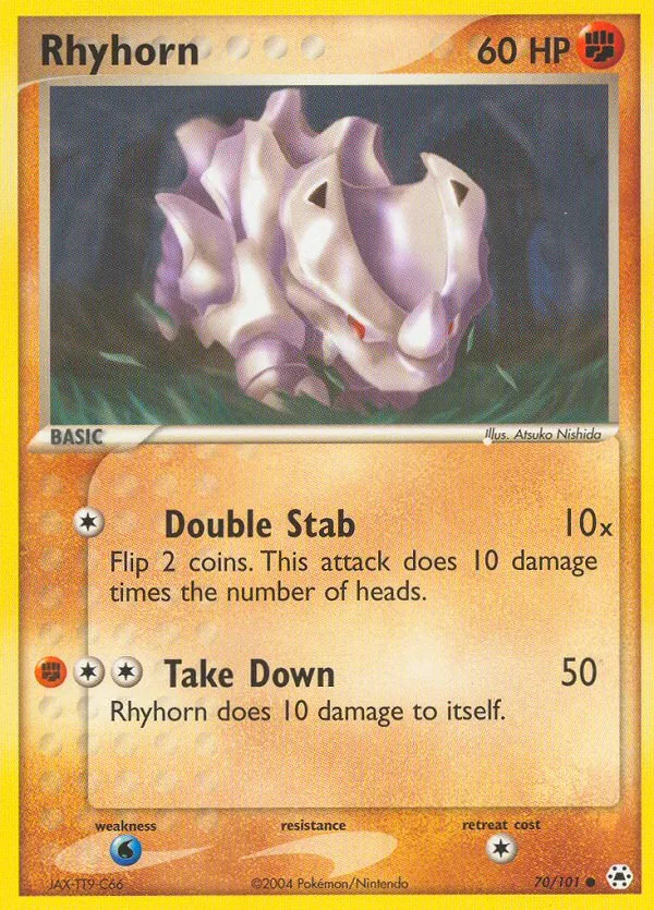 Rhyhorn #70 EX Hidden Legends Pokemon card