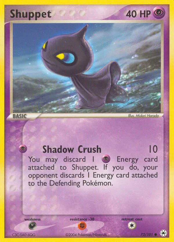 Shuppet #72 EX Hidden Legends Pokemon card