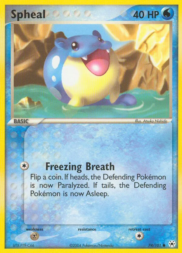 Spheal #74 EX Hidden Legends Pokemon card