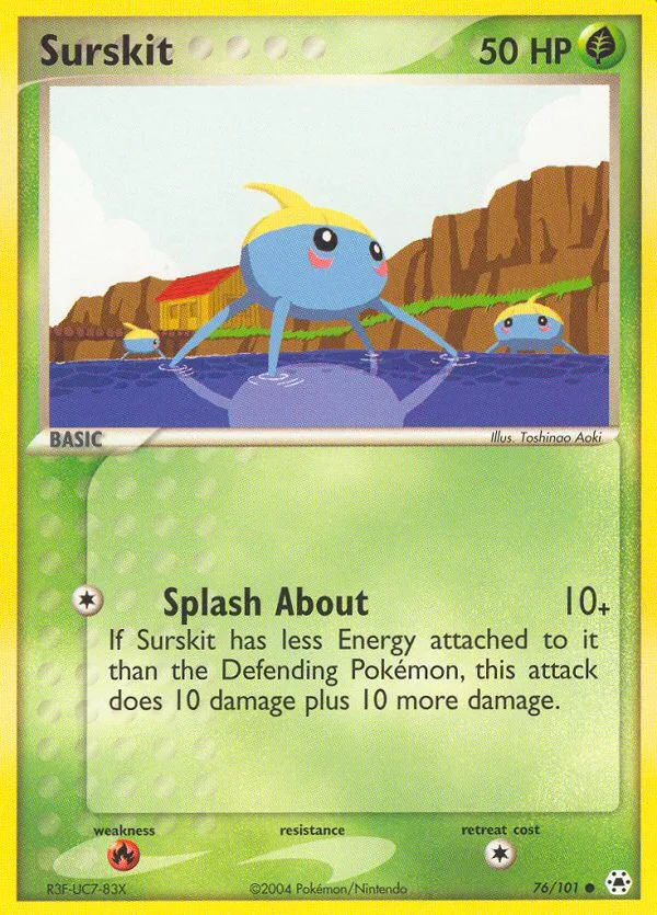 Surskit #76 EX Hidden Legends Pokemon card