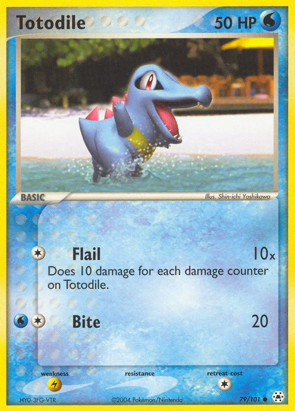 Totodile #79 EX Hidden Legends Pokemon card