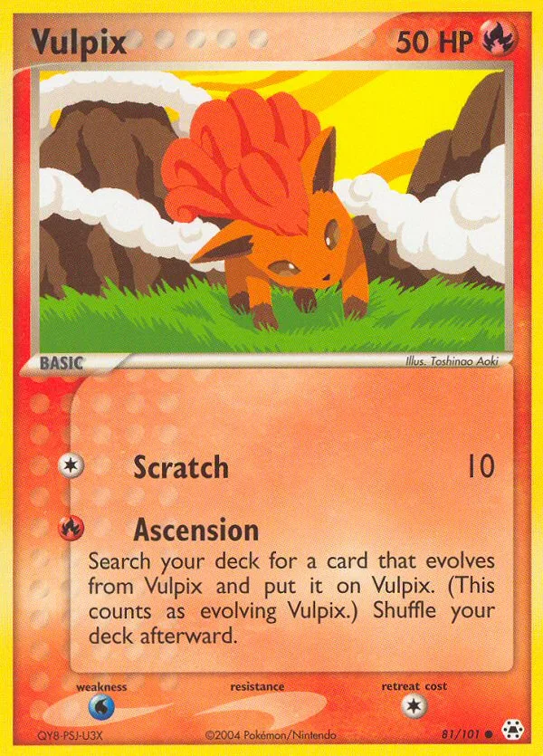 Vulpix EX Hidden Legends card