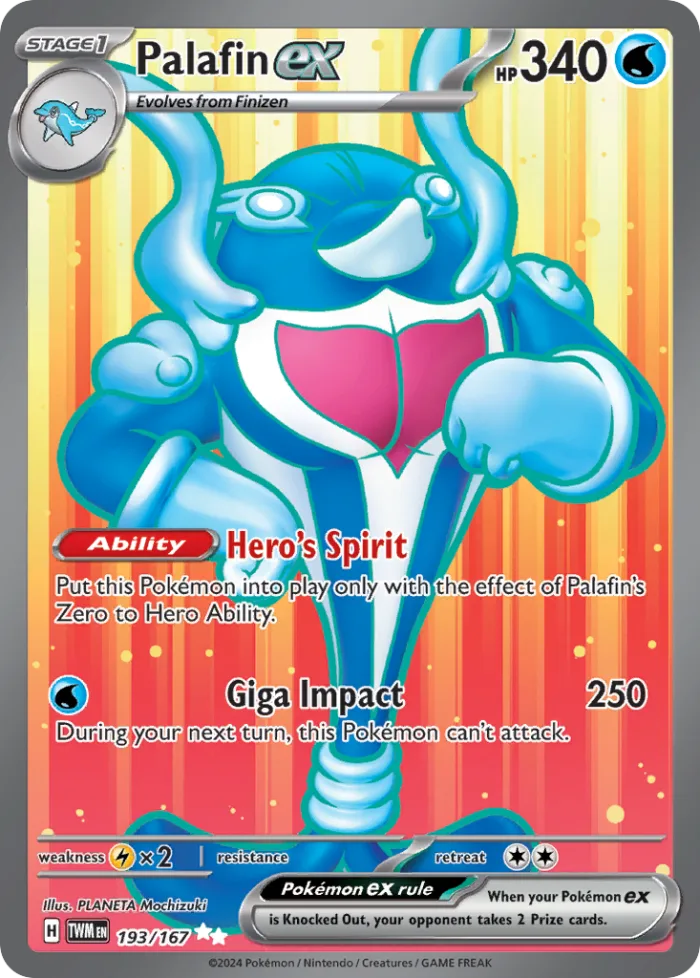 Palafin ex #193 Twilight Masquerade Pokemon card
