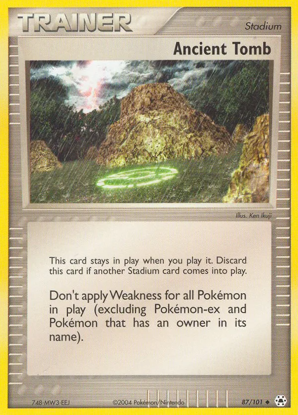 Ancient Tomb #87 EX Hidden Legends Pokemon card