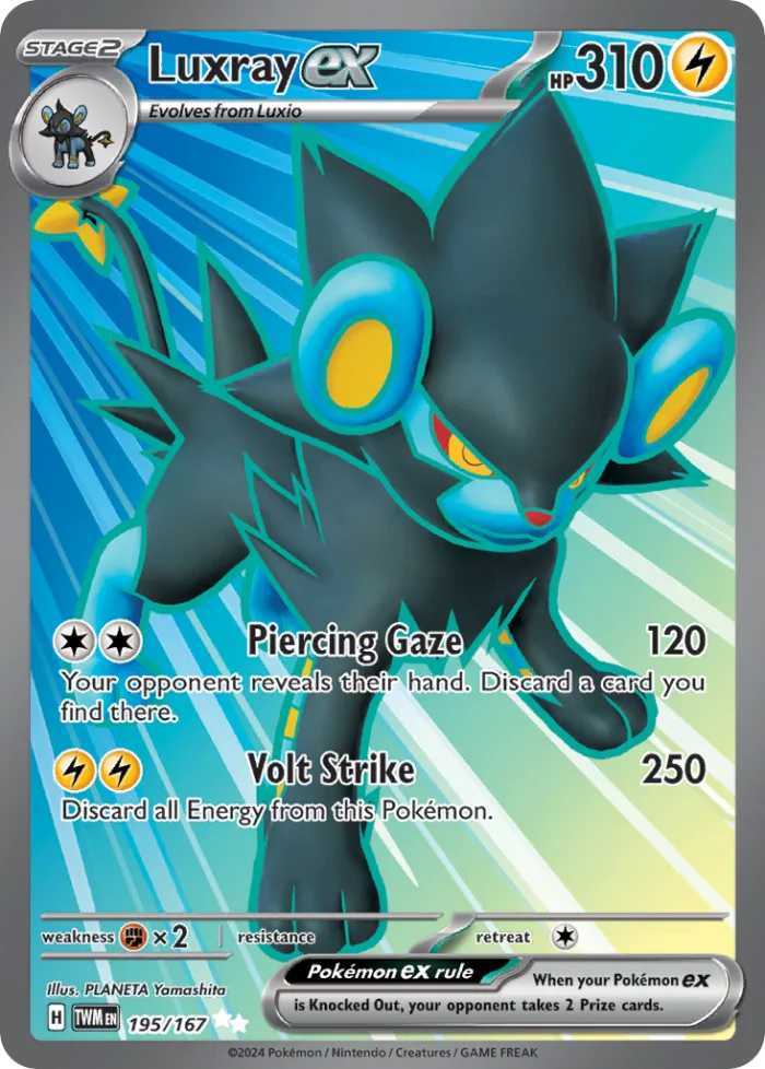 Luxray ex #195 Twilight Masquerade Pokemon card