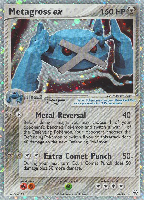 Metagross ex #95 EX Hidden Legends Pokemon card