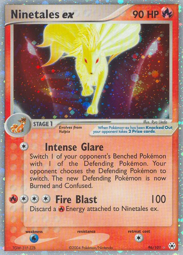 Ninetales ex #96 EX Hidden Legends Pokemon card