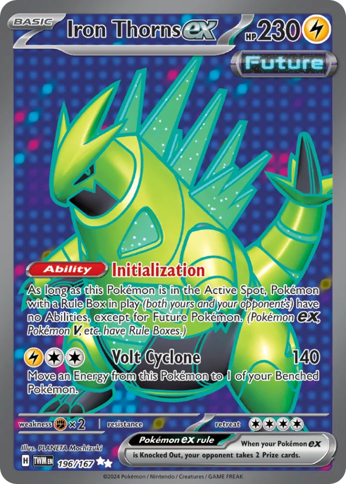 Iron Thorns ex #196 Twilight Masquerade Pokemon card