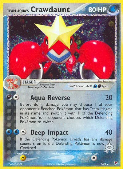 Team Aqua's Crawdaunt #2 EX Team Magma vs Team Aqua Pokemon card