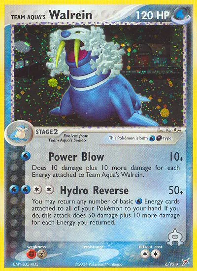 Team Aqua's Walrein #6 EX Team Magma vs Team Aqua Pokemon card