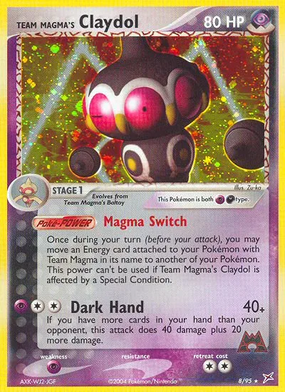 Team Magma's Claydol #8 EX Team Magma vs Team Aqua Pokemon card