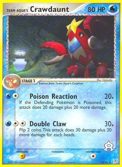 Team Aqua's Crawdaunt #14 EX Team Magma vs Team Aqua Pokemon card