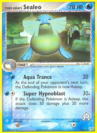 Team Aqua's Sealeo #16 EX Team Magma vs Team Aqua Pokemon card