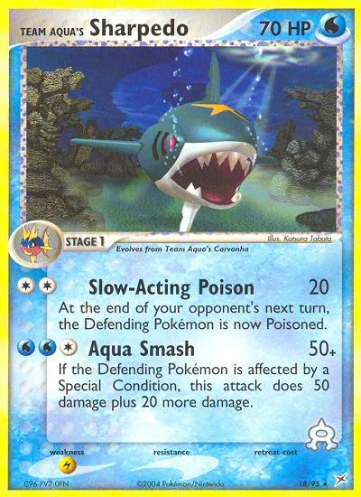 Team Aqua's Sharpedo #18 EX Team Magma vs Team Aqua Pokemon card
