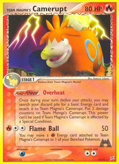 Team Magma's Camerupt #19 EX Team Magma vs Team Aqua Pokemon card