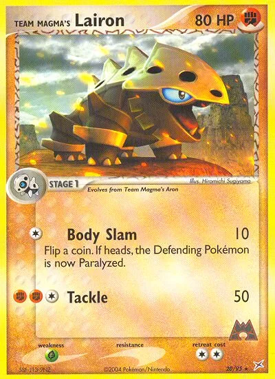 Team Magma's Lairon #20 EX Team Magma vs Team Aqua Pokemon card