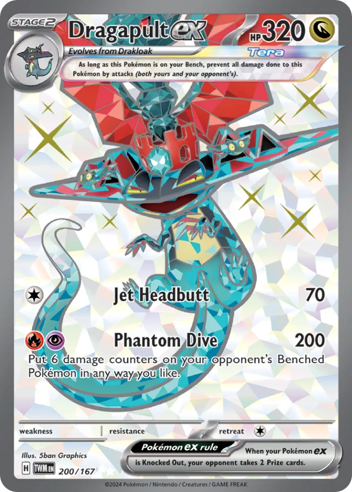 Dragapult ex #200 Twilight Masquerade Pokemon card