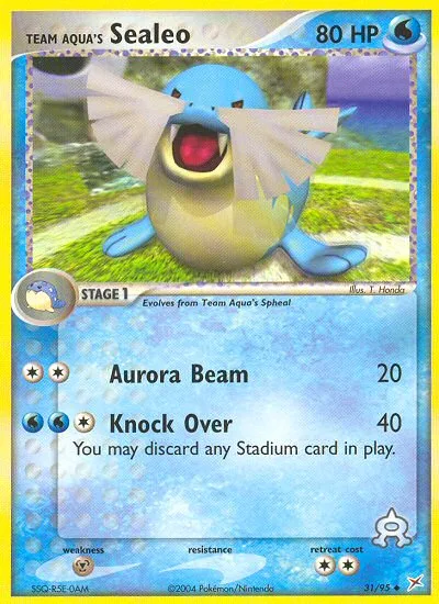 Team Aqua's Sealeo #31 EX Team Magma vs Team Aqua Pokemon card